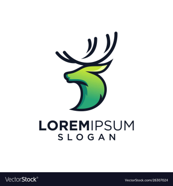 Awesome deer logo design vector image