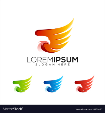 awesome eagle colorful logo design