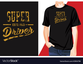 awesome eye-catchy modern super driver t-shirt