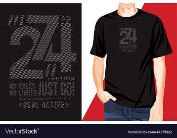 awesome eye-catchy twenty four typography t-shirt