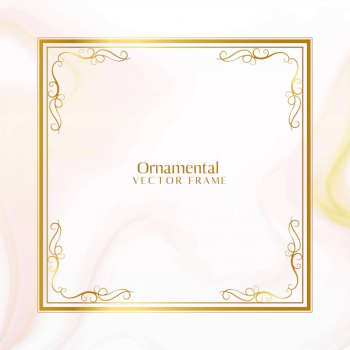 Awesome golden ornamental frame design