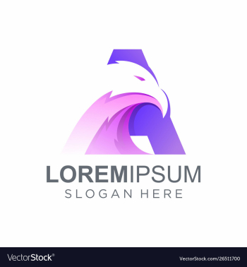 Awesome letter a eagle logo design vector image Awesome letter a eagle logo design vector image