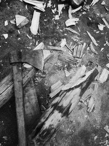 Axe on Log Axe on Log