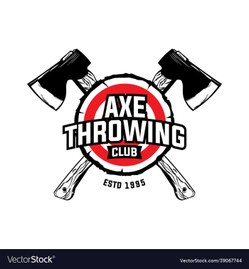 axe throwing sport club logo design axe throwing sport club logo design