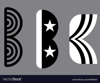 b letter in different styles b letter in different styles