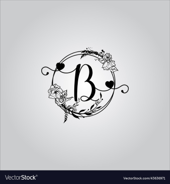 b letter logo with white background