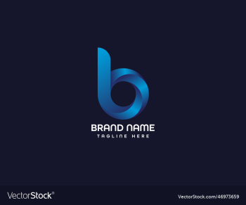 b modern letter logo