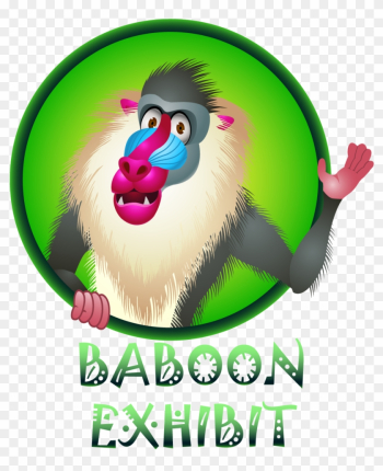 Baboon Cartoon In Frame Baboon Cartoon In Frame