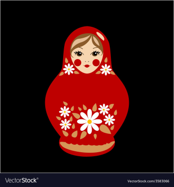 Babushka doll vector image Babushka doll vector image