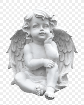 Baby angel statue png sticker, | Free PNG - rawpixel