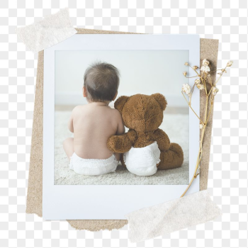 Baby & bear png sticker | Free PNG - rawpixel