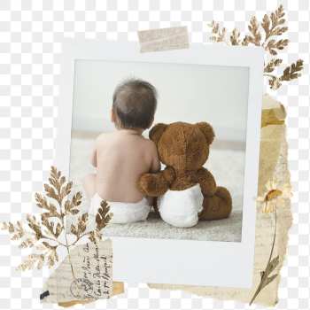 Baby & bear png sticker | Free PNG - rawpixel