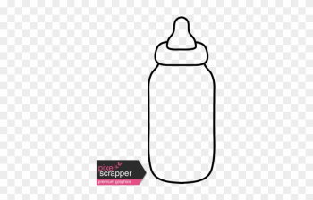 Baby Bottle Template Baby Illustrations Bottle Graphic - Black And White Transparent Baby Bottle Clipart