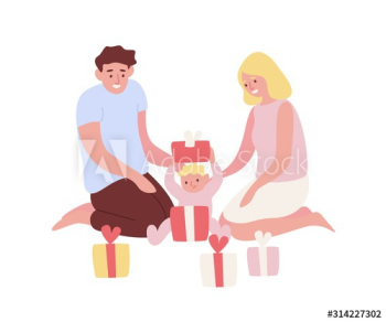Baby first birthday flat vector illustration Baby first birthday flat vector illustration