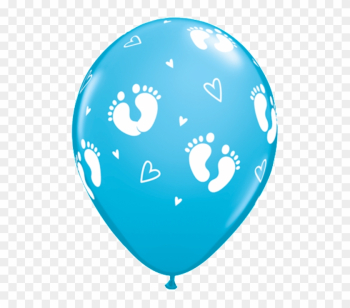 Baby Footprints Boy - Blue Baby Balloons Baby Footprints Boy - Blue Baby Balloons