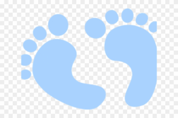 Baby Footprints Clipart - Blue Baby Footprints With Black Background