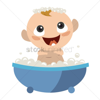 Baby in bathtub Baby in bathtub