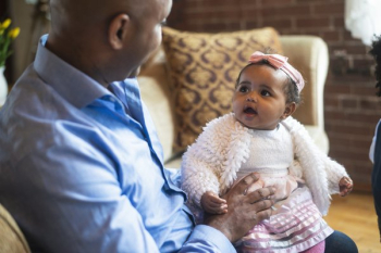 Baby Looks At Father Baby Looks At Father