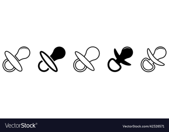 baby pacifier icons isolated baby pacifier icons isolated