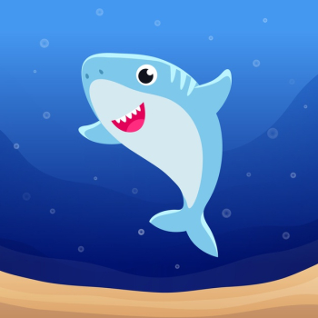 Baby shark illustration concept Free Vector Baby shark illustration concept Free Vector