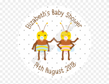 Baby Shower Bees Sweet Cone Stickers - Baby Shower Baby Shower Bees Sweet Cone Stickers - Baby Shower