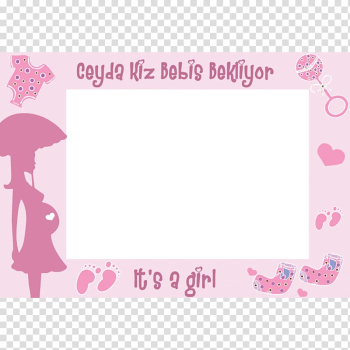 Baby shower Frames Diaper Infant Girl, girl transparent background PNG clipart