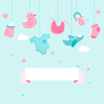 Baby shower theme copy space | Free stock vector - 544580