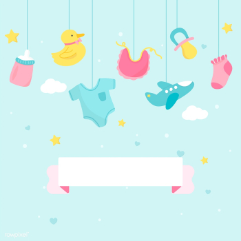 Baby shower theme copy space | Free stock vector - 544586