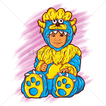 Baby wearing animal costume Baby wearing animal costume