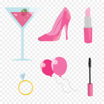 Bachelorette party Bachelor party Clip art - Vector Pink party elements 