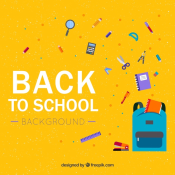 Back to school background in flat style Back to school background in flat style