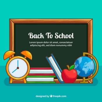 Back to school background with chalkboard Back to school background with chalkboard