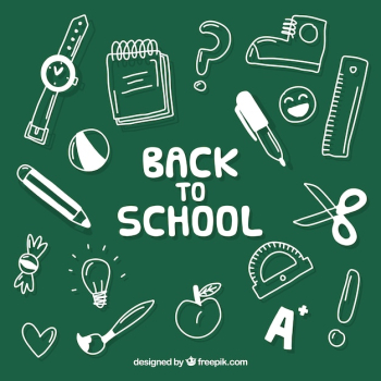 Back to school background with elements Back to school background with elements