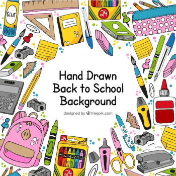 Back to school background with elements Back to school background with elements