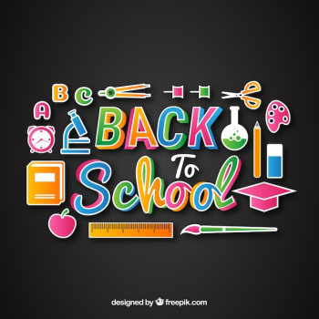 Back to school background with typography Back to school background with typography