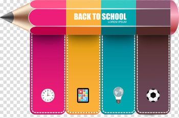 Back to school pencil illustration, Infographic Pencil, Color pencil Graphics transparent background PNG clipart