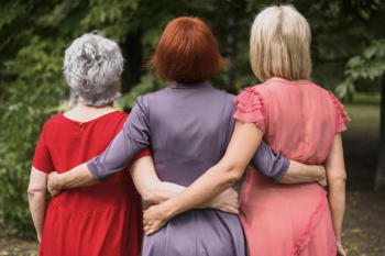 Back view senior women together Free Photo Back view senior women together Free Photo