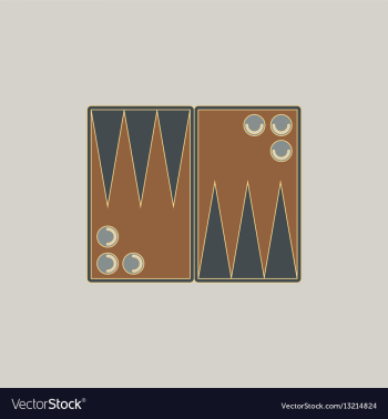 Backgammon board game table game vector image Backgammon board game table game vector image