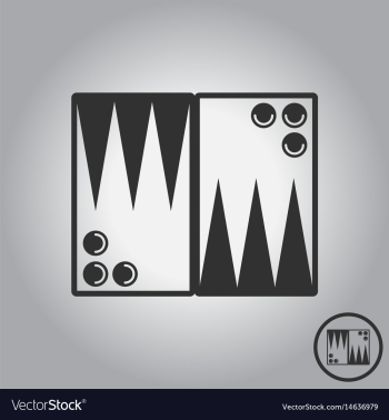Backgammon board game table game vector image Backgammon board game table game vector image
