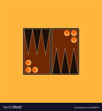 Backgammon board game table game vector image Backgammon board game table game vector image