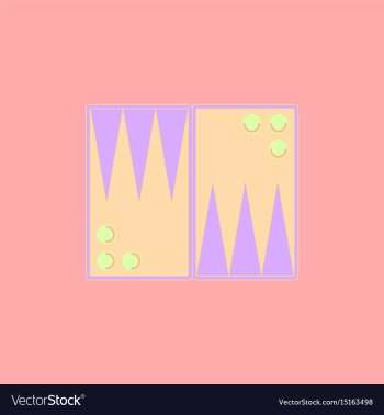 Backgammon board game table game vector image Backgammon board game table game vector image