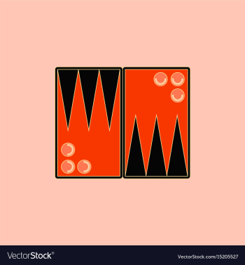 Backgammon board game table game vector image Backgammon board game table game vector image