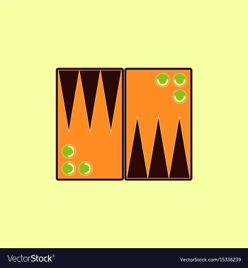 Backgammon board game table game vector image Backgammon board game table game vector image