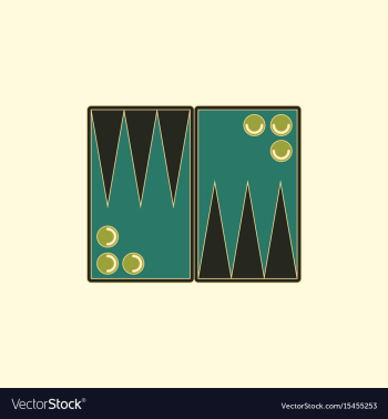 Backgammon board game table game vector image Backgammon board game table game vector image