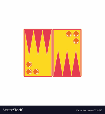 Backgammon board game table game vector image Backgammon board game table game vector image