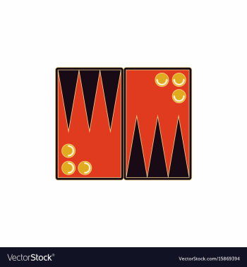 Backgammon board game table game vector image Backgammon board game table game vector image