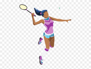 Background Badminton Vector Girl Illustration - Transparent Badmintan Girl Background Badminton Vector Girl Illustration - Transparent Badmintan Girl