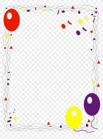 Background Border Decorations - Happy Birthday Page Border Png ...