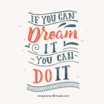 Background of graphic design quote with inspirational message