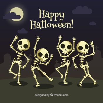 Background of skeletons dancing Free Vector Background of skeletons dancing Free Vector